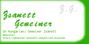 zsanett gemeiner business card